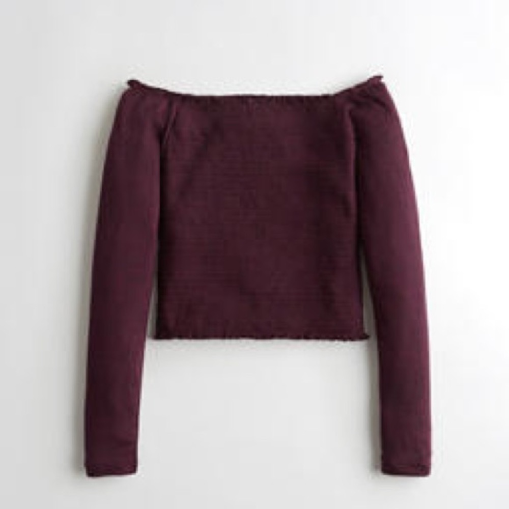 Hollister Smocked Off The Shoulder Top